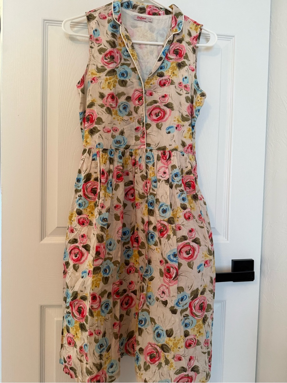 Original Cath Kidston London “Painterly Rose” Cotton Dress - 8